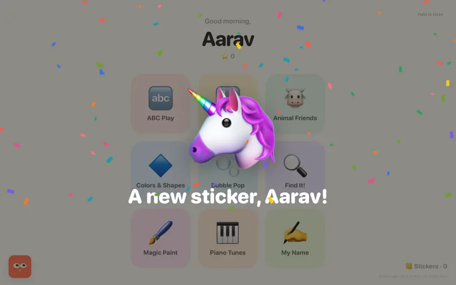 A new sticker earned